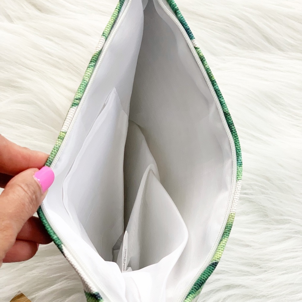 Tropical Leaves Pouch Bag - Picture 3 of 5